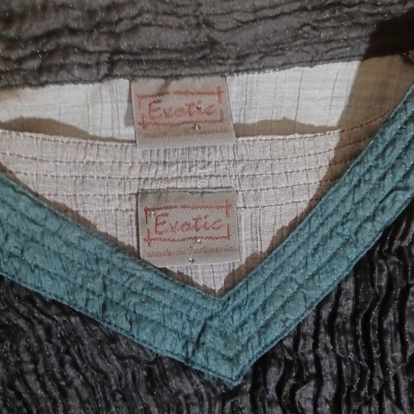 Sz S/M Vintage 2-Piece Blouse Set by Exotic - Picture 10 of 12